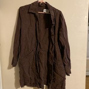 Brown button up